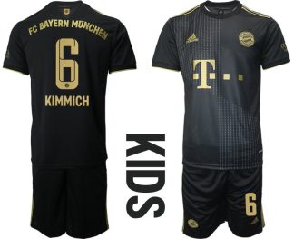 Billiga Fotbollströjor Bayern Munich Bortatröja Kortärmad barn med namn Kimmich 6