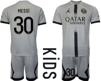 Paris Saint-Germain Bortatröja Barn 2022-23 Kortärmad fotbollströja set MESSI 30