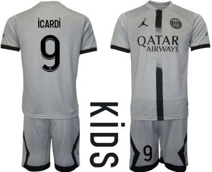 Paris Saint-Germain Bortatröja Barn 2022-23 Kortärmad med namn iCARDi 9