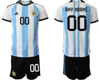 Beställa Fotbollströjor Argentina Hemmatröja VM 2022 Herr Kortärmad + Korta byxor
