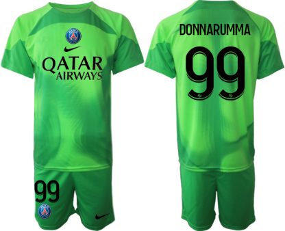 DONNARUMMA #99 Paris Saint-Germain PSG Målvakt Tröja Herr 2022-23 grön Fotbollströja Set