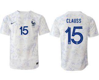 CLAUSS #15 Frankrike Bortatröja Herr VM 2022 Kortärmad Billiga Fotbollströjor