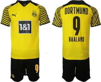 Haaland 9# Borussia Dortmund Hemmatröja Herr 2023 Kortärmad+ Korta byxor