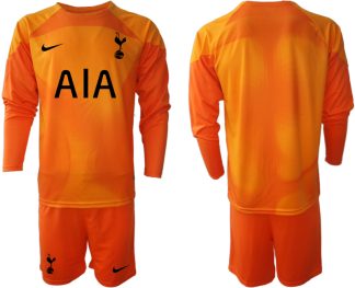 Köpa Tottenham Hotspur 2023 Målvaktströja Herr orange Långärmad Fotbollströja Set