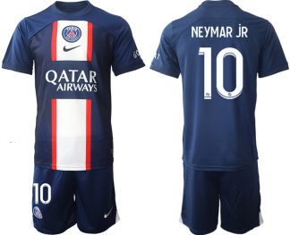 NEYMAR jR #10 Paris Saint-Germain PSG Hemmatröja Herr 2023 Kortärmad + Korta byxor
