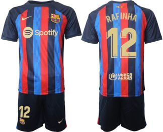 Nya Fotbollströjor Barcelona 2023 Hemmatröja Herr Kortärmad med tryck RAFINHA 12