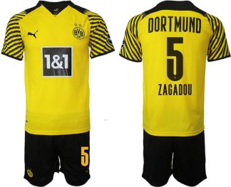 Zagadou 5# Borussia Dortmund Hemmatröja Herr 2023 Kortärmad+ Korta byxor