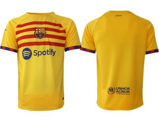 Billiga Fotbollströjor FC Barcelona 2023 Herr gul Kortärmad