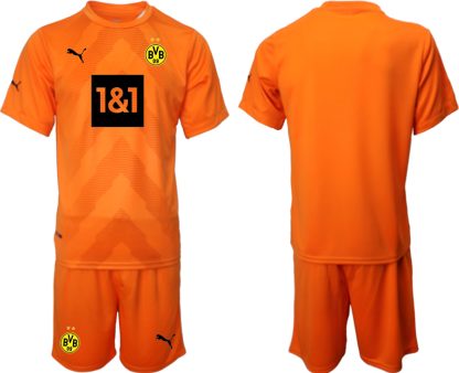 Borussia Dortmund BVB Målvaktströja Herr 2023 orange Kortärmad + Korta byxor