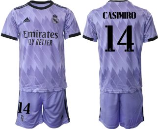 Fotbollströjor Billigt Real Madrid Bortatröja 2023 Herr Kortärmad + Korta byxor CASIMIRO 14