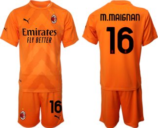 M.MAIGNAN #16 AC Milan Målvaktströja Herr 2023 Fotbollströja Kortärmad + Korta byxor