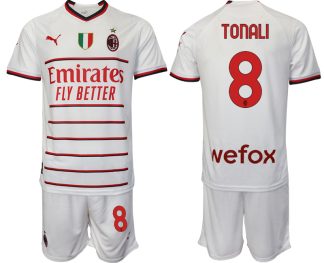 TONALI #8 Billiga Fotbollströjor AC Milan Bortatröja Herr 2023 Kortärmad + Korta byxor