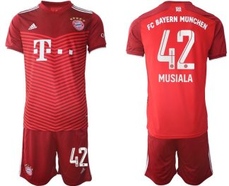 Billiga Fotbollströjor Bayern München Hemmatröja 2022 Herr Kortärmad med tryck Musiala 42