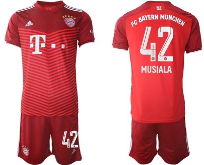 Billiga Fotbollströjor Bayern München Hemmatröja 2022 Herr Kortärmad med tryck Musiala 42