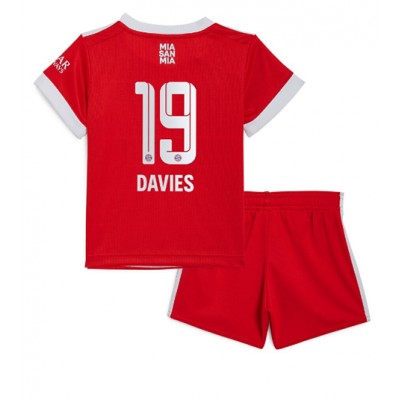 FC Bayern München Hemmatröja 22/23 barn matchtröjor fotboll med tryck Davies 19