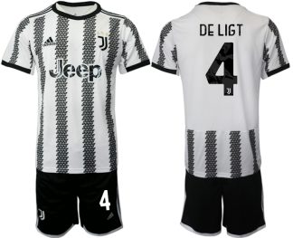 Fotbollsset Herr Juventus Hemmatröja 2022-23 Kortärmad + Korta byxor DE LIGT 4