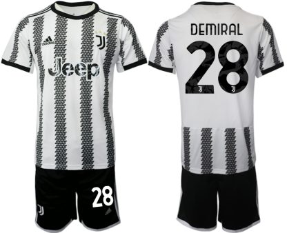 Fotbollsset Herr Juventus Hemmatröja 2022-23 Kortärmad + Korta byxor DEMIRAL 28