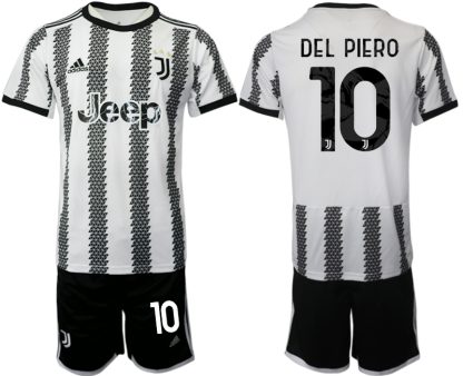 Fotbollsset Herr Juventus Hemmatröja 2022-23 Kortärmad + Korta byxor PIERO 10