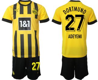 Fotbollströjor Billigt Borussia Dortmund Hemmatröja 2023 Herr Kortärmad + Korta byxor ADEYEMI 27