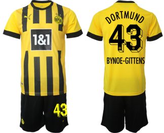 Fotbollströjor Billigt Borussia Dortmund Hemmatröja 2023 Herr Kortärmad + Korta byxor BYNOE-GITTENS 43