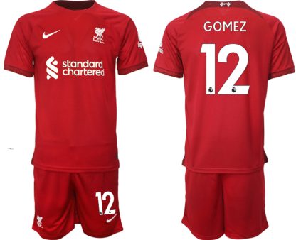 Fotbollströjor Billigt Liverpool Hemmatröja Herr 2023 Kortärmad + Korta byxor GOMEZ 12