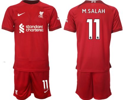 Fotbollströjor Billigt Liverpool Hemmatröja Herr 2023 Kortärmad + Korta byxor M.SALAH 11