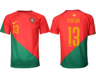 Fotbollströjor Billigt Portugal Hemmatröja VM 2022 Herr Kortärmad med tryck PEREIRA 13