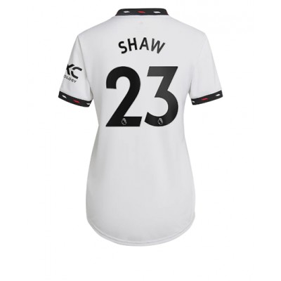 Dam Fotbollskläder Manchester United Bortatröja 2022-23 Kortärmad Luke Shaw 23