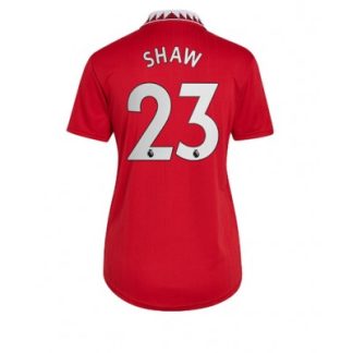 Dam Fotbollskläder Manchester United Hemmatröja 2022-23 Kortärmad Luke Shaw 23