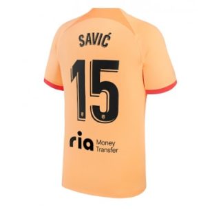 köp Fotbollströja Herr Atlético Madrid 22/23 Kortärmad med tryck Savić 15