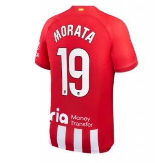 Atlético Madrid Hemmatröja 23/24 Kortärmad Herr på nätet Alvaro Morata 19