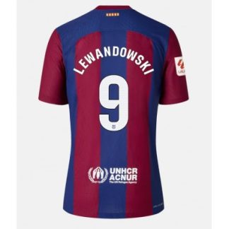Fotbollströjor för män FC Barcelona Hemma tröja 2023-24 Kortärmad Robert Lewandowski 9