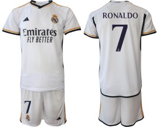 Köpa Fotbollströjor Real Madrid Hemma tröja 2023-2024 Herr med tryck RONALDO 7