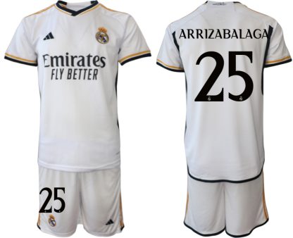 Real Madrid Hemma tröja 2023-2024 Fotbollskläder herr med namn ARRIZABALAGA 25