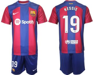 Billiga Fotbollströjor Barcelona Borta Tröja 2023/24 Matchtröjor Fotboll KESSIE 19