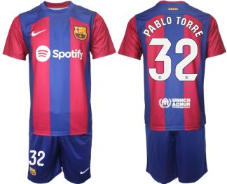 Billigt Fotbollskläder Barcelona Borta Tröja 2023/24 för Herr PABLO TORRE 32