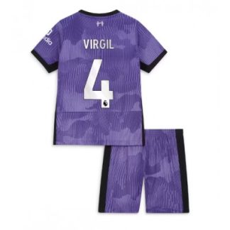 Köp Billiga Fotbollströja Liverpool Tredje Tröja Barn 2023-24 Virgil van Dijk 4