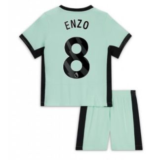 Billiga Fotbollströjor barn Chelsea Tredje Tröja 2023-24 med tryck Enzo Fernandez 8
