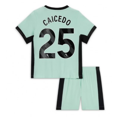 Billiga Fotbollströjor barn Chelsea Tredje Tröja 2023-24 med tryck Moises Caicedo 25