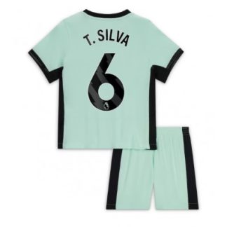 Billiga Fotbollströjor barn Chelsea Tredje Tröja Barn 2023-24 med tryck Thiago Silva 6