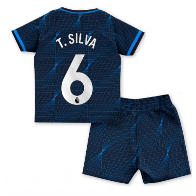 Billiga Fotbollströjor barn set Chelsea Bortatröja 2023-24 med tryck Thiago Silva 6