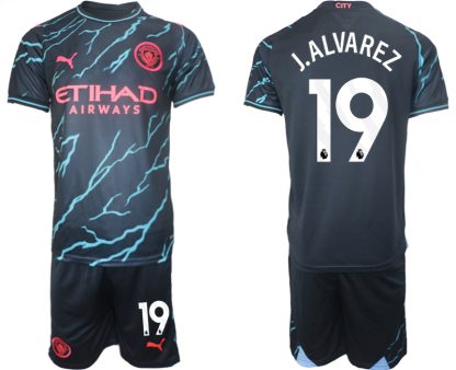 Billiga Fotbollströjor Herr Manchester City Tredje Tröja 2023-24 Julian Alvarez 19