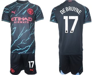 Billiga Fotbollströjor Herr Manchester City Tredje Tröja 2023-24 Kevin De Bruyne 17