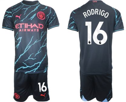 Billiga Fotbollströjor Herr Manchester City Tredje Tröja 2023-24 Rodrigo 16