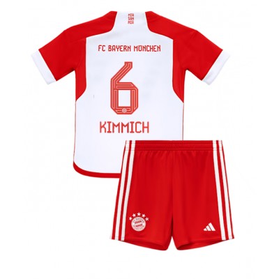Fotbollströjor Billigt barn Bayern Munich Hemmatröja 2023-24 Joshua Kimmich 6