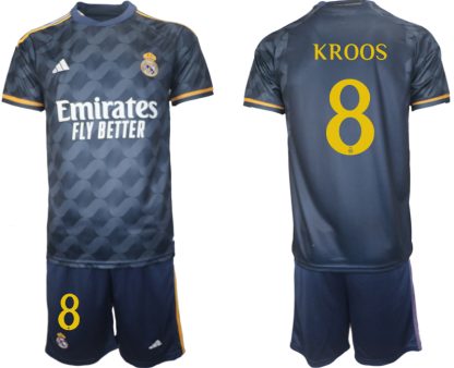 Herr Real Madrid Bortatröja 2023-24 tröja billigt med namn KROOS 8