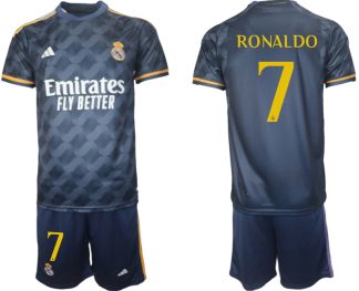 Herr Real Madrid Bortatröja 2023-24 tröja billigt med namn RONALDO 7
