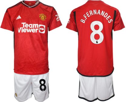 Köpa Billiga Manchester United Hemmatröja 2023-24 för Herr B.FERNANDES 8