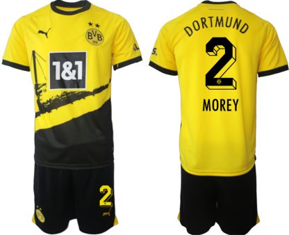 Köpa Herr Borussia Dortmund BVB 23-24 Hemmatröja Fotbollströjor set MOREY 2