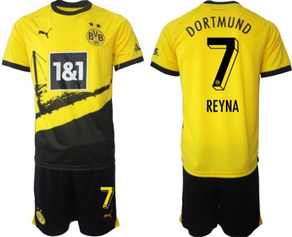 Köpa Herr Borussia Dortmund BVB 23-24 Hemmatröja Fotbollströjor set REYNA 7